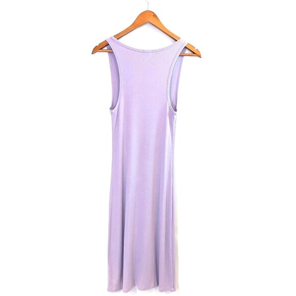Wilfred Free | Aritzia Ribbed Tank Midi Dress in Lilac Purple | Size Small - Picture 6 of 11